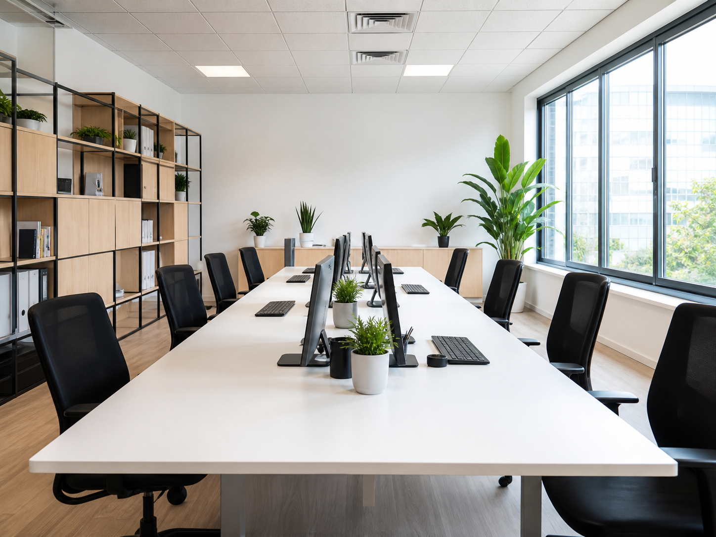 Clean office conference room